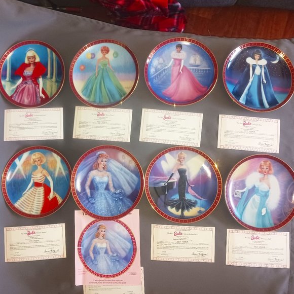 Barbie Other - **Vintage BARBIE!!** High Fashion Barbie Porcelain Plate Collection of 8 Plates